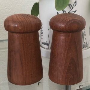 Vintage MCM Teak Salt and Pepper Shakers
